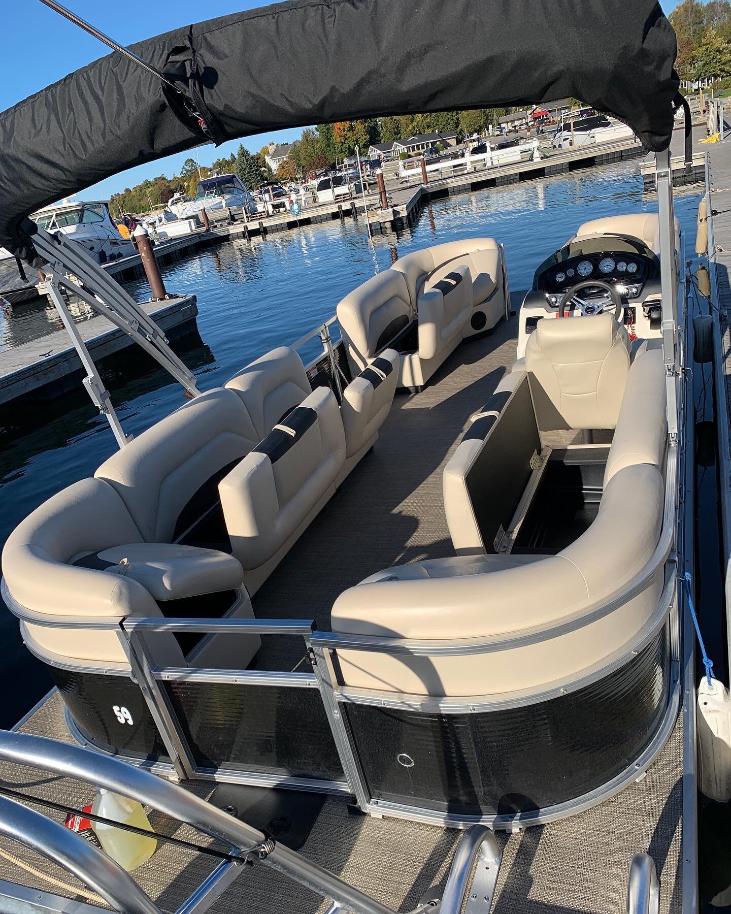 pontoon on water