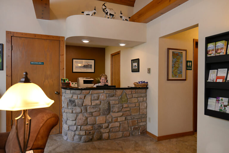 front desk at The Inn at Little Sister Hill