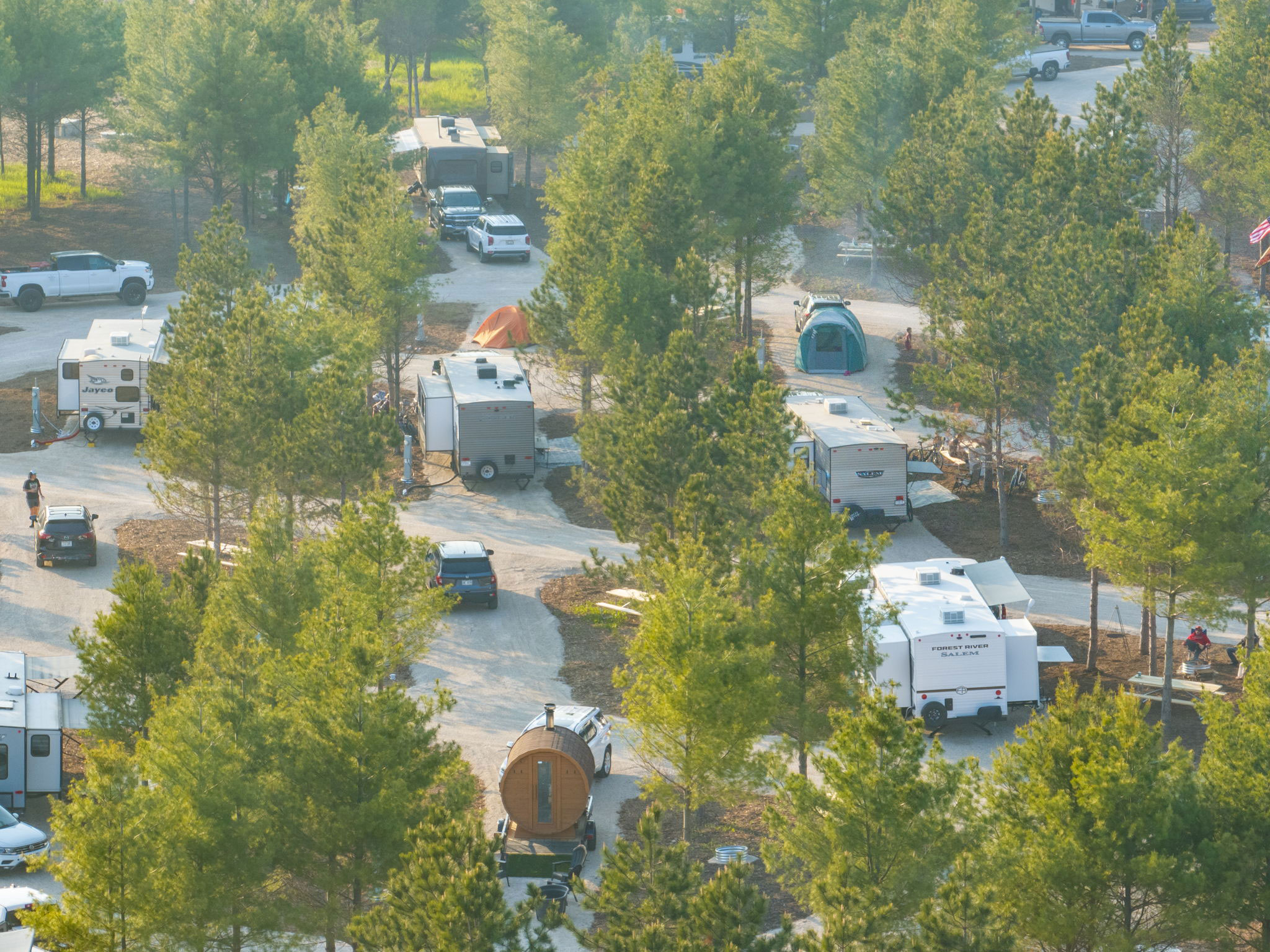 Overhead view of Camp Door County