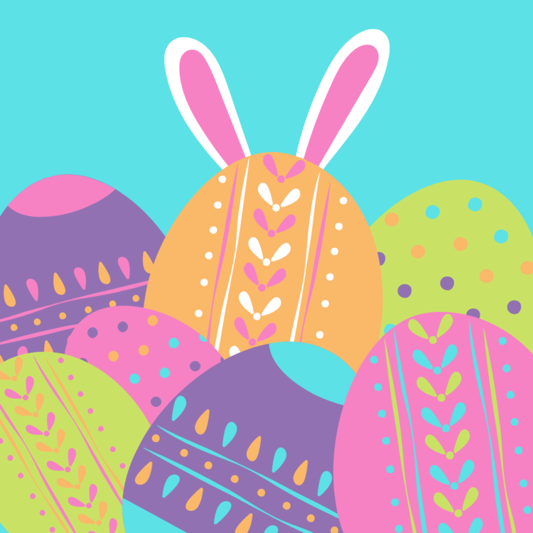 Colorful easter eggs