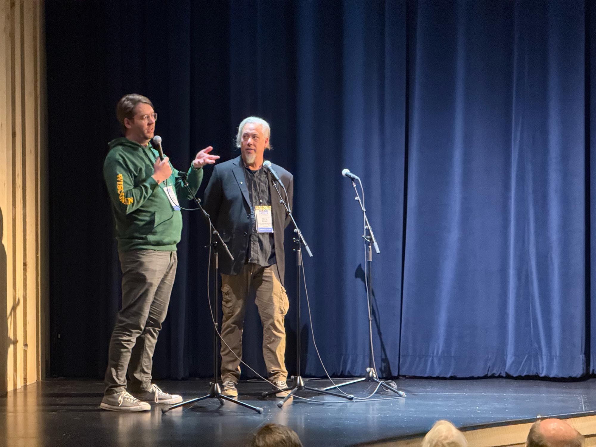 Two speakers at the Door county Film Fest in Sister Bay