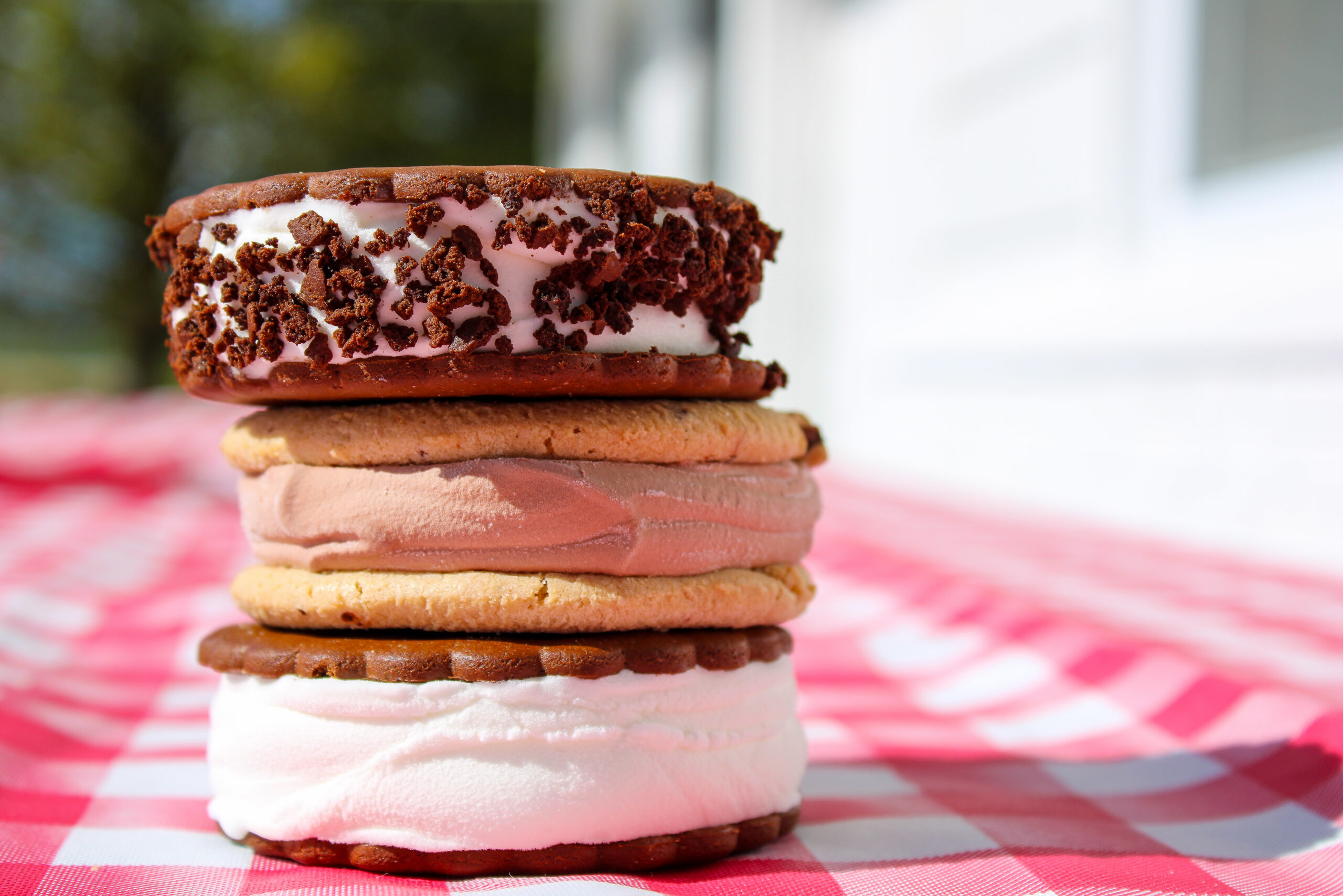 Ice Cream Sandwiches stacked on each other