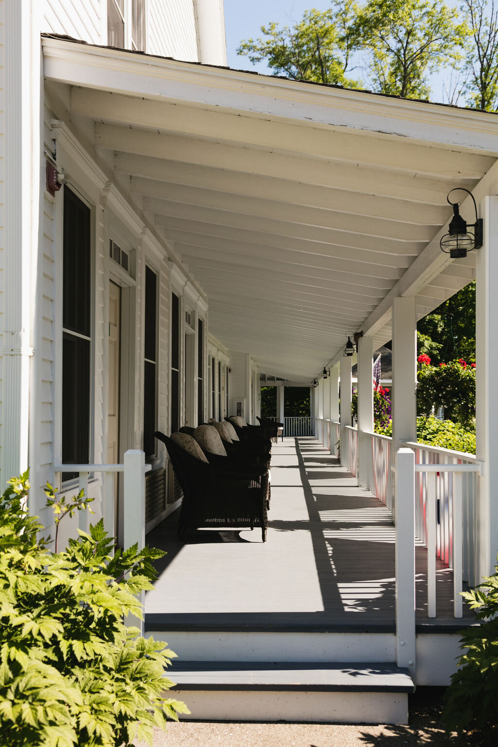 porch at The Liberty Lodge at Sister Bay