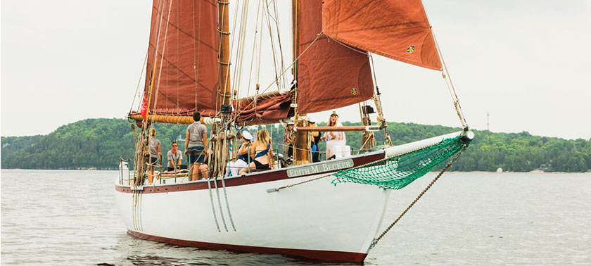people on a sailboat