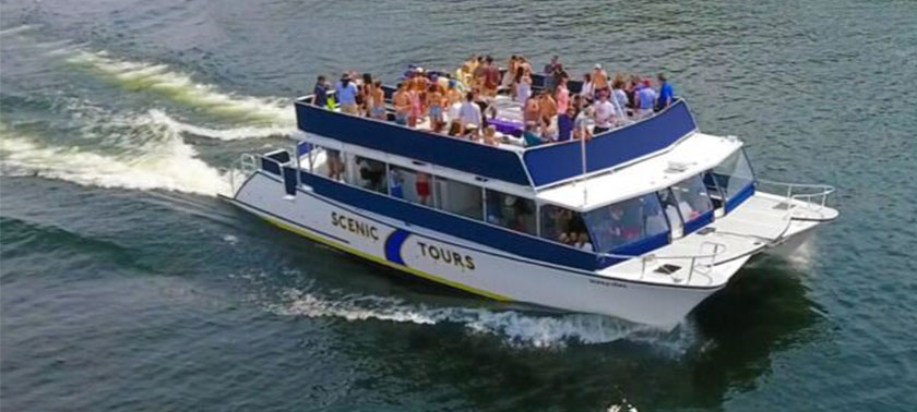 sister bay boat tour - boat on the water