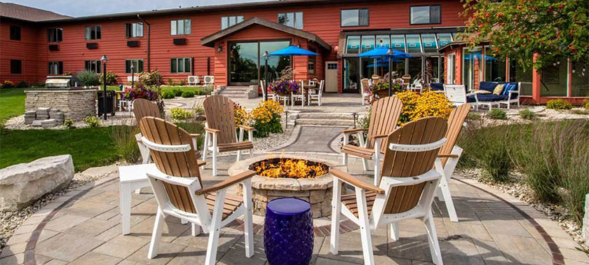 fire pit at Open Hearth Lodge
