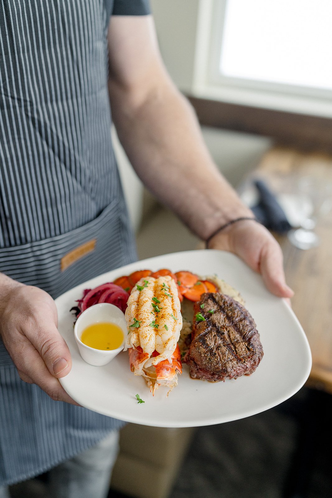 steak and lobster tail dinner
