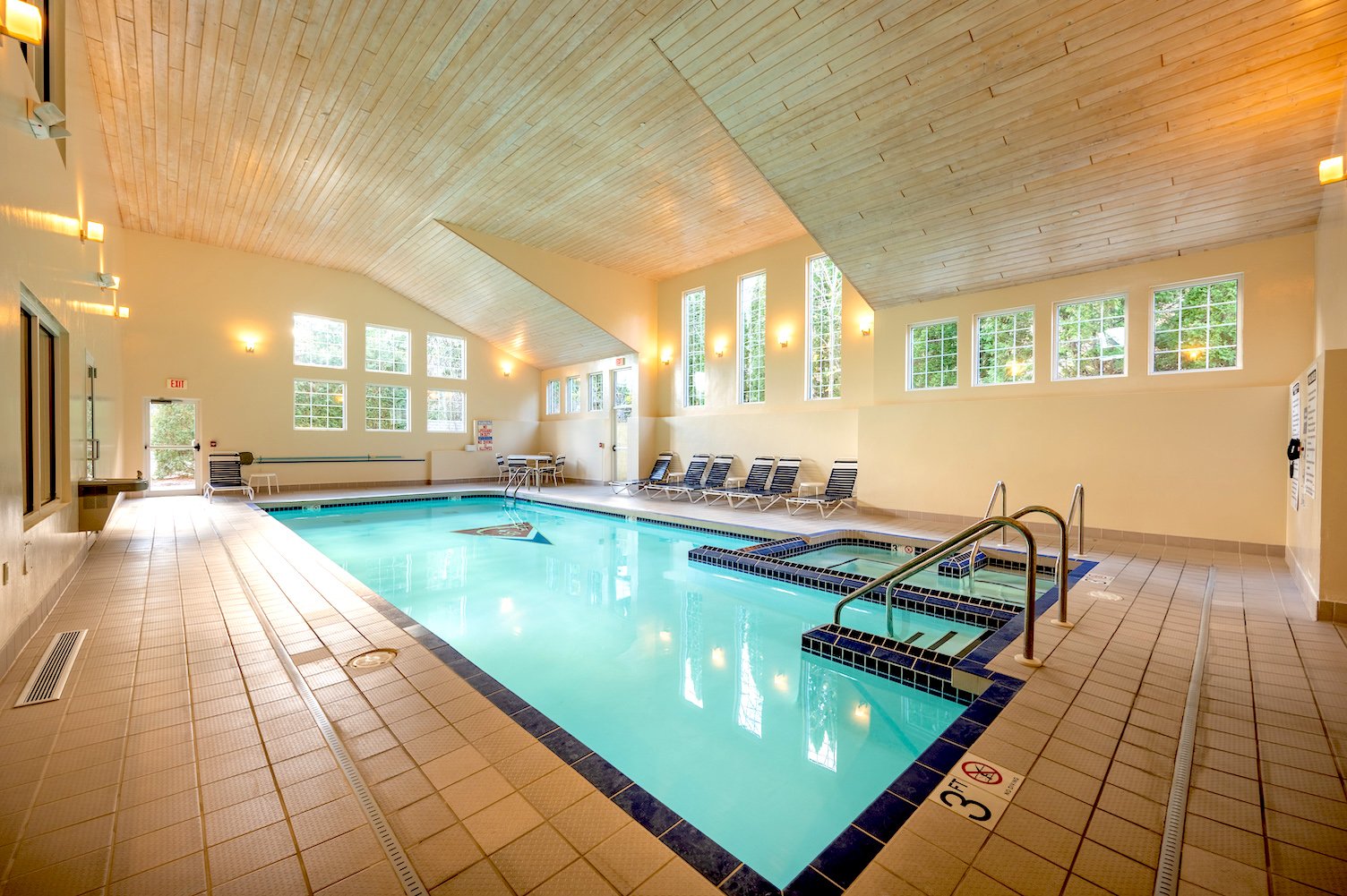 Indoor pool at the Yacht Club in Sister Bay