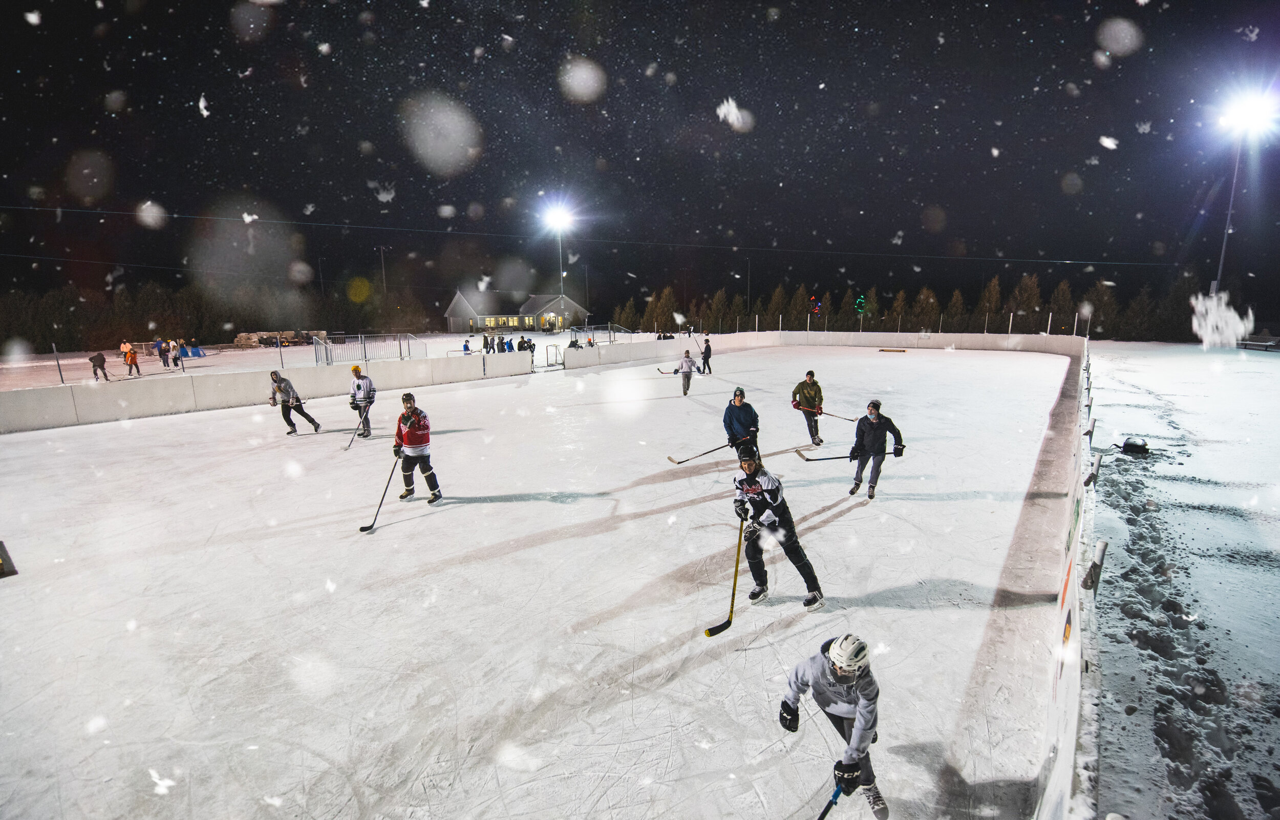 people playing hockey