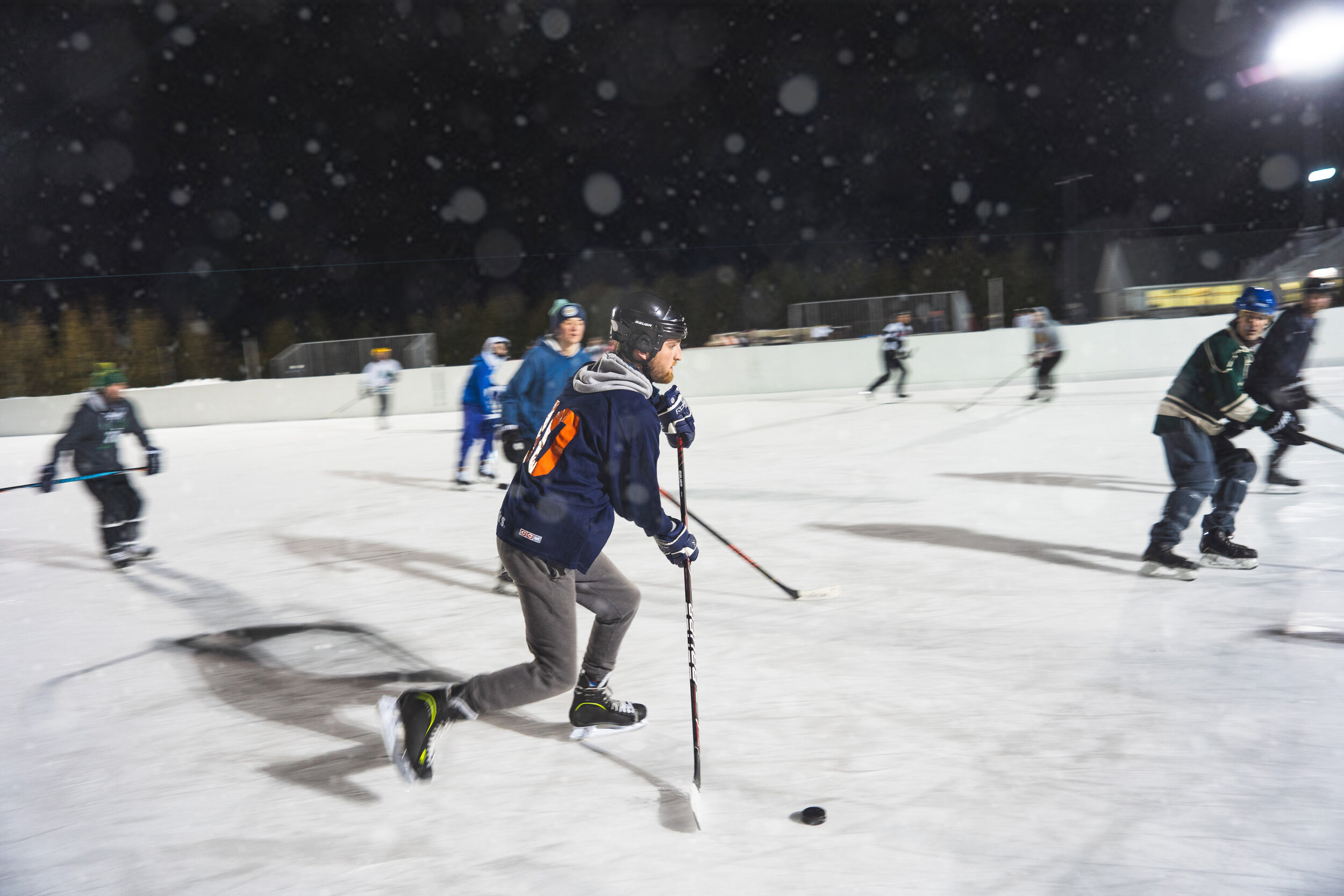 people playing hockey
